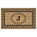 SuperScraper Coir Fiber Bungalow Design Monogrammed Doormat