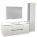 ANZZI Conques 48" Single Bathroom Vanity Set w/ Mirror Wood/Marble in White | 20 H x 48 W x 18 D in | Wayfair VT-MRSCCT48-WH