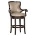 Fairfield Chair Spritzer Swivel Stool Wood/Upholstered in Gray/White/Brown | 47 H x 25.75 W x 27.75 D in | Wayfair 2008-06_3160 Platinum_Tobacco