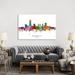 East Urban Home Oklahoma City Skyline by Michael Tompsett - Wrapped Canvas Painting Metal | 40 H x 60 W x 1.5 D in | Wayfair