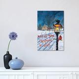 East Urban Home White Christmas by James Redding - Wrapped Canvas Painting Canvas in Blue/Red/White | 18 H x 12 W x 1.5 D in | Wayfair