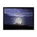 East Urban Home Full Moon Rising in a Cloudy Night - Photograph on Canvas Canvas, Wood in Black/Blue/White | 12 H x 20 W x 1 D in | Wayfair