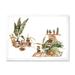 East Urban Home Indoor House Plants Urban Jungle III - Painting on Canvas Metal in Brown/Green/White | 24 H x 32 W x 1 D in | Wayfair