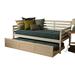 Red Barrel Studio® Schwenksville Twin Solid Wood Daybed w/ Trundle & Mattress Upholstered/Polyester in White | Wayfair