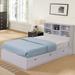 Latitude Run® Divito Beautiful Dazzling Full Storage Platform Bed Wood in Brown/White | 38.75 H x 40.75 W x 76.25 D in | Wayfair