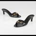Gucci Shoes | Gucci Black Patent Leather Horsebit Open-Toe Slide | Color: Black | Size: 8