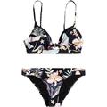 ROXY Damen Athletic-Bikini-Set Printed Beach Classics, Größe S in Schwarz