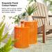 Glitzhome Set of 2 Multi-functional Metal Planter Stand Garden Stool