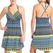 Athleta Dresses | Athleta Marbella Blue-And-Yellow Dress, Euc | Color: Blue/Yellow | Size: S