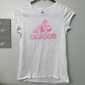 Adidas Shirts & Tops | Girls Adidas T-Shirt Size 14/Xl | Color: Pink/White | Size: 14g