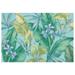 "Liora Manne Illusions Tropical Leaf Indoor/Outdoor Mat Aqua 23""x35"" - Trans Ocean ILU23330804"
