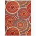 "Liora Manne Marina Circles Indoor/Outdoor Rug Saffron 8'10""x11'9"" - Trans Ocean MNA91803517"