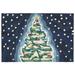 "Liora Manne Frontporch Xmas Tree Indoor/Outdoor Rug Midnight 24""x36"" - Trans Ocean FTP23184447"