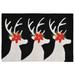 "Liora Manne Frontporch Reindeer Indoor/Outdoor Rug Black 20""x30"" - Trans Ocean FTP12181848"