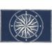 "Liora Manne Frontporch Compass Indoor/Outdoor Rug Navy 30""x48"" - Trans Ocean FTP34144733"