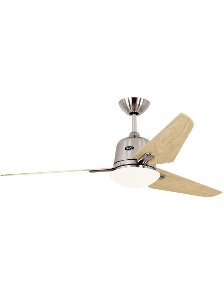 Eco Aviatos 132, Ventilatore cromo satinto e acero con Luce, CasaFan Image