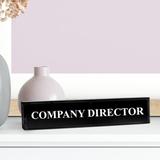 Designs ByLITA Company Director 2" X 8" Acrylic - Office Desk Accessories Décor Acrylic in Black | 1 H x 2 W x 8 D in | Wayfair CRYLDS1-BSSB-ACR10