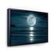 East Urban Home Super Moon over the Sea I - Photograph on Canvas Canvas, Wood in Blue/White | 12 H x 20 W x 1 D in | Wayfair