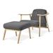 Accent Chair - Gus* Modern Baltic Chair & Ottoman Polyester in Brown | 31 H x 30 W x 51 D in | Wayfair KSCOBALT-ANDPEW-AN