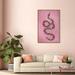 Oliver Gal Pink Around I - Floater Frame Picture Frame on Canvas in White/Brown | 54 H x 36 W x 1.5 D in | Wayfair 39628_36x54_CANV_PSGLD
