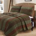 Millwood Pines Seawell Cotton Reversible Quilt Set Cotton in Brown | Queen Quilt + 2 Shams | Wayfair 1C2F8337BF7448D491B8002964D906B8