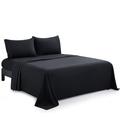 Canora Grey Marlborough 600 Cotton Blend Plain Sheet set Cotton in Black | Twin Sheet Set + 1 Standard Pillowcase | Wayfair