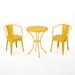 Breakwater Bay Sonay Round 2 - Person Outdoor Dining Set Metal in Yellow | Wayfair 53D1C6B2780448B78E827F53E2B49192