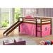 Harriet Bee Ogden Twin Solid Wood Platform Loft Bed Wood in Pink/Brown | 43.25 H x 74.75 W x 43 D in | Wayfair 13F2FB13DBCF4BC8A744936B29F8C502