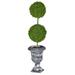 Ophelia & Co. Artificial Boxwood Topiary in Urn Plastic in Black | 15.5 H x 4 W x 4 D in | Wayfair LRKM3050 41767810
