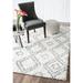 Gray 79 x 1.97 in Area Rug - Mercury Row® Cardoso Power Loom Performance Geometric Shag White/Rug Polypropylene | 79 W x 1.97 D in | Wayfair