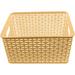 Rebrilliant Plastic Rattan Storage Basket Organizer Wicker in Brown | 4.75 H x 13 W x 11 D in | Wayfair FEE6466AB51142DEBB895FE6FDB95B75