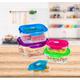 Prep & Savour Aracely Lock-and Seal Plastic 5 Container Food Storage Set Plastic in Blue/Green/Indigo | 6 H x 8 W x 10 D in | Wayfair
