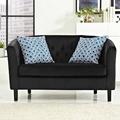 Modway Prospect Upholstered Fabric Loveseat Velvet in Black | 29.5 H x 49 W x 28.5 D in | Wayfair EEI-2615-BLK