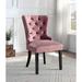 Rosdorf Park Belrue Velvet Dining Chair Wood/Upholstered/Velvet in Pink | 39 H x 23 W x 24 D in | Wayfair 7D30871AAEB14468BE72DBBCAC86A9D8
