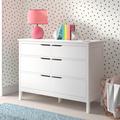 Ebern Designs Savain 46.5" Wide 6 - Drawer Double Dresser Wood in White | 34.5 H x 46.5 W x 17.5 D in | Wayfair F4993A7F07E046D6B23A1445EB03666F