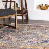 Blue/Navy 60 x 0.31 in Area Rug - Langley Street® Windmere Oriental Medallion Area Rug in Rust/Brick/Navy Polyester | 60 W x 0.31 D in | Wayfair