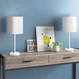 Wade Logan® Baljit 19.5" Table Lamp Set Metal in Gray/White | 19.5 H x 8.5 W x 8.5 D in | Wayfair AA48B56303854DD3905472293C5FAB9F