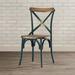 Williston Forge Ankrim Cross Back Side Chair Wood/Metal in Green | 35 H x 18.5 W x 20.5 D in | Wayfair EBCE87C958224E979C1547C30F561EAF