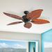Honeywell 52" Willow View Tropical 5 Blade Ceiling Fan in Brown | Wayfair 50501-21