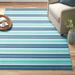 Blue/Green 78.74 x 0.15 in Area Rug - Lark Manor™ Deltana Striped Indoor/Outdoor Area Rug | 78.74 W x 0.15 D in | Wayfair BCMH2309 42505462