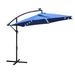 Arlmont & Co. Connah Hexagonal Lighted Cantilever Umbrella Metal in Blue/Navy | 94 H x 112 W x 112 D in | Wayfair 0B17D3263F21472DA4F232128CCD5AB0