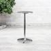 Ivy Bronx Brincken 23.25" Round Aluminum Indoor-Outdoor Bar Height Table w/ Flip-Up Table Metal in Black | Wayfair 3BA6054F856744A2B474F8A39567EBF4