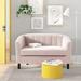 Zipcode Design™ Prospect Channel-tufted Velvet Loveseat Polyester in Pink | 30 H x 50 W x 28 D in | Wayfair 08779B95AA1E4FCD8666B473D888BBB1