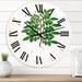 Designart 'Vintage Plant Life XX' Farmhouse wall clock