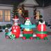 Gemmy Christmas Airblown Inflatable Christmas Train Scene, 5.5 ft Tall, Multicolored