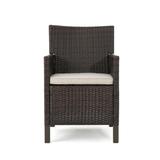 Cypress Outdoor Wicker Dining Chair with Cushions (Set of 4) by Christopher Knight Home