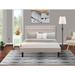 Platform Queen Bedroom Set with 1 Upholstered Bed and Modern Nightstand - Mist Beige Linen Fabric(Pieces Option)