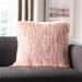SAFAVIEH Indoor/ Outdoor Shag Decorative Pillow- Blush