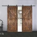 Barn Door - IsLife Paneled Wood Barn Door w/ Installation Hardware Kit Wood in White | 84 H x 36 W x 1.5 D in | Wayfair H-72-2IK36-A1