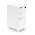 Safco Products Company Resi Mobile Pedestal Storage File Cabinet Plastic in White | 26.54 H x 11.57 W x 19 D in | Wayfair RESPEDWH